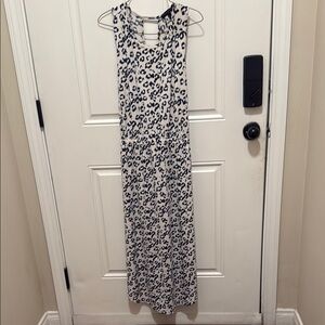 Banana Republic Black and White Sleeveless Maxi Dress